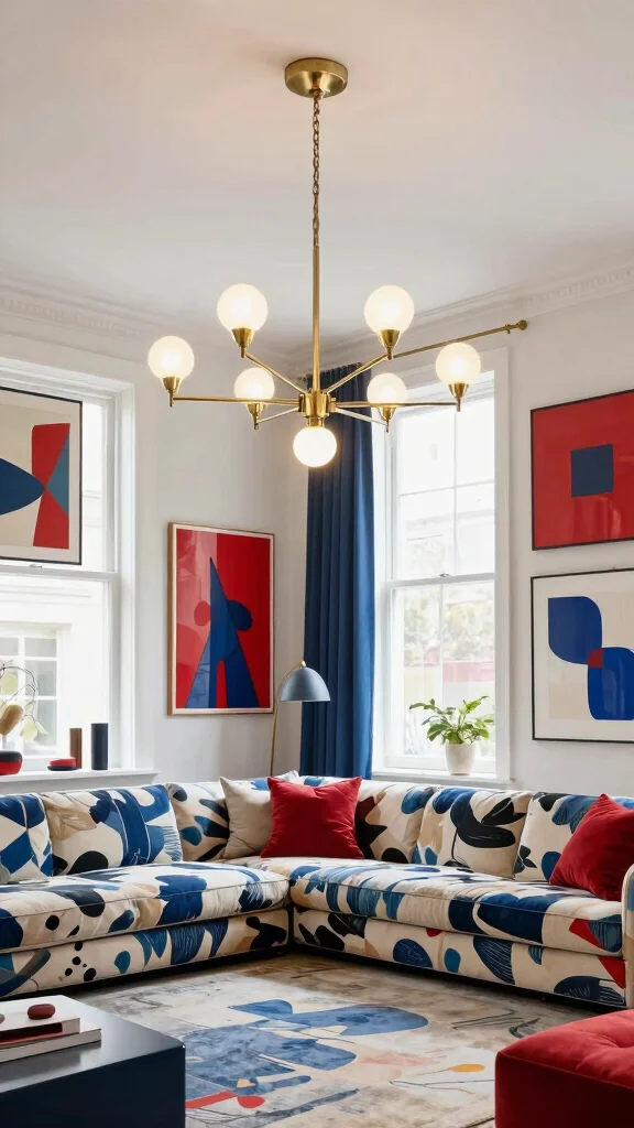 10 8-Light Chandelier Living Room Ideas for a Glamorous Overhead Statement - 9. Artistic Flair with Unique Shapes 1