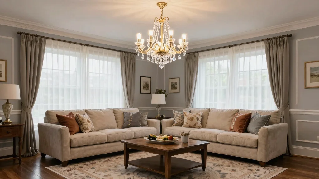 10 8-Light Chandelier Living Room Ideas for a Glamorous Overhead Statement