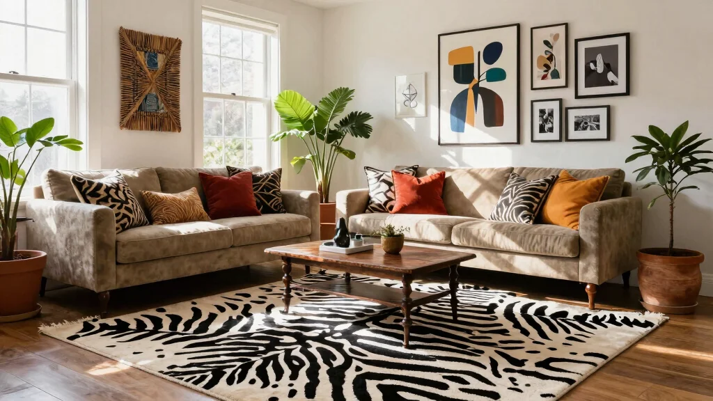 10 Zebra Print Rug Living Room Ideas for a Bold Graphic Floor