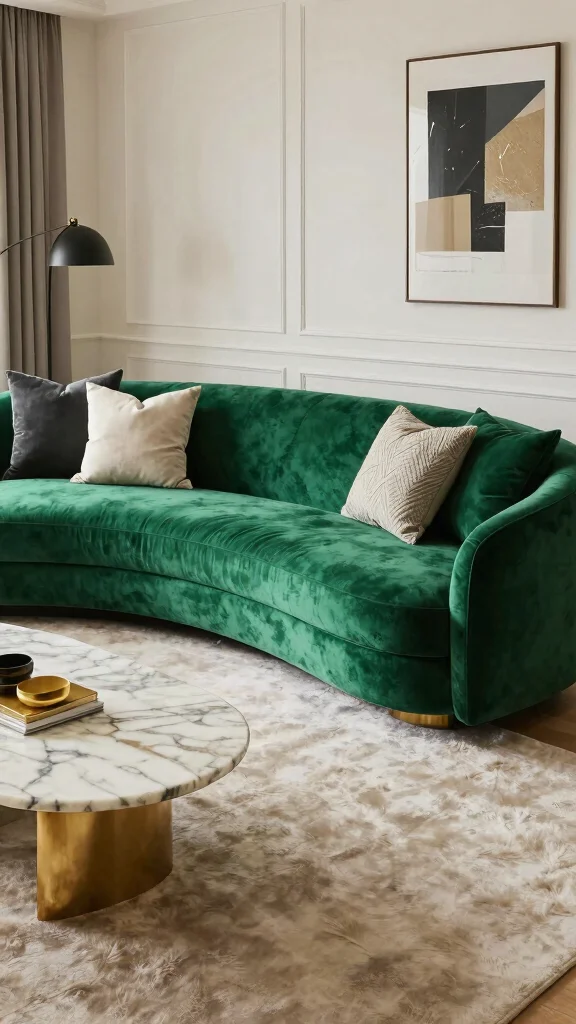11 7-Seater Sofa Set Ideas for Large Living Rooms and Open-Plan Spaces - 3. The Sumptuous Curved Sofa 1
