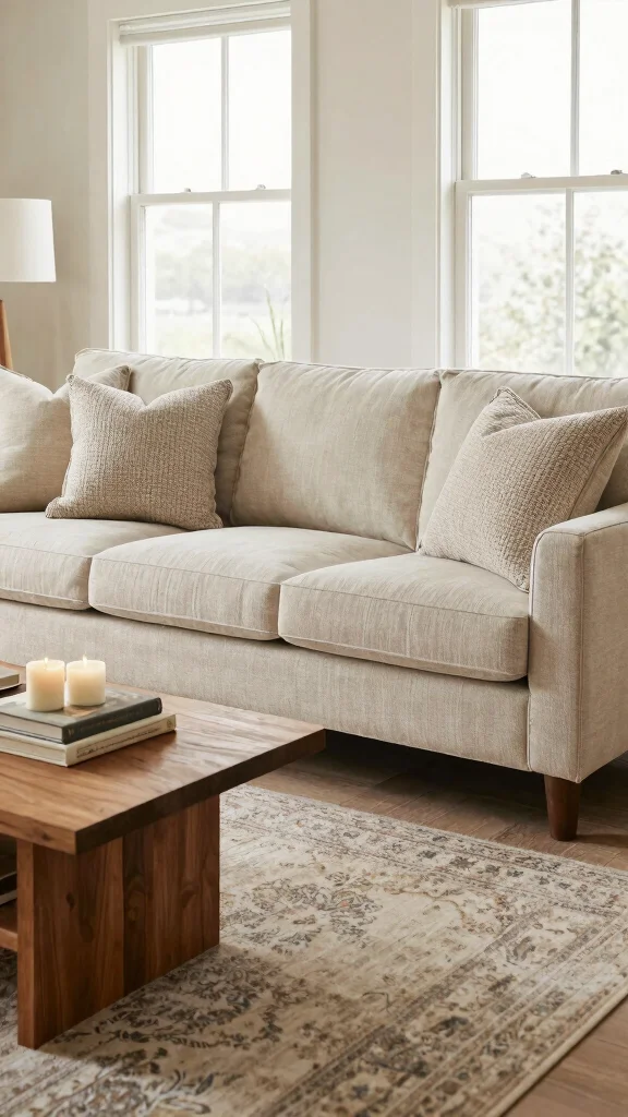 11 7-Seater Sofa Set Ideas for Large Living Rooms and Open-Plan Spaces - 4. The Casual Chic Fabric Sofa 1
