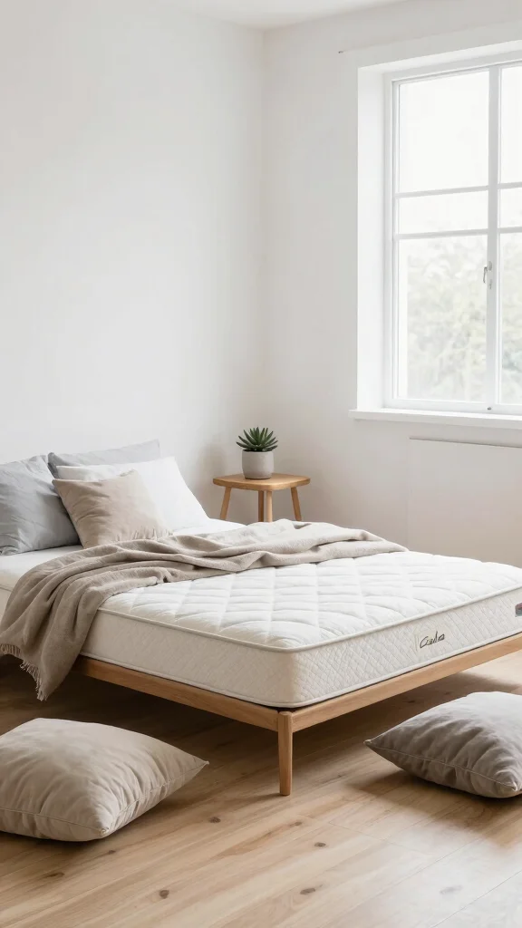 11 Bedroom Ideas Without a Bed Frame for a Low Minimal Look - 1. Go for a Low-Profile Mattress 1