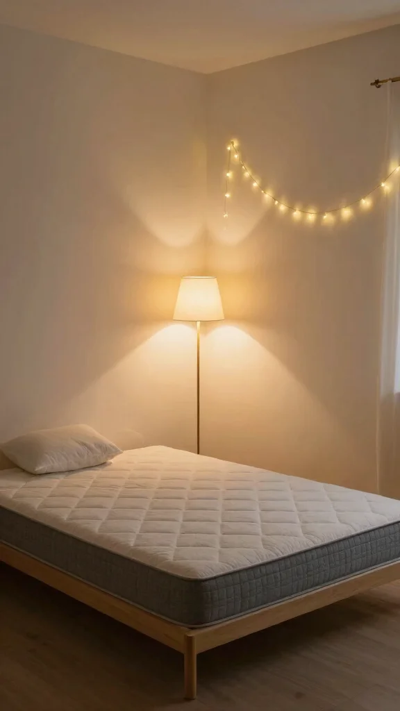 11 Bedroom Ideas Without a Bed Frame for a Low Minimal Look - 11. Opt for Soft Lighting 1