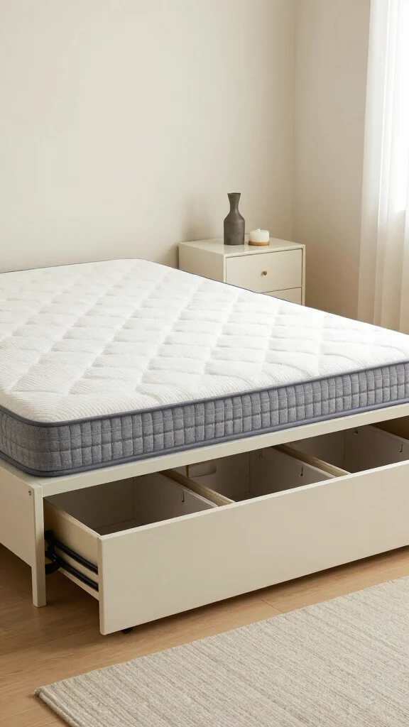 11 Bedroom Ideas Without a Bed Frame for a Low Minimal Look - 8. Incorporate Under-Bed Storage 1