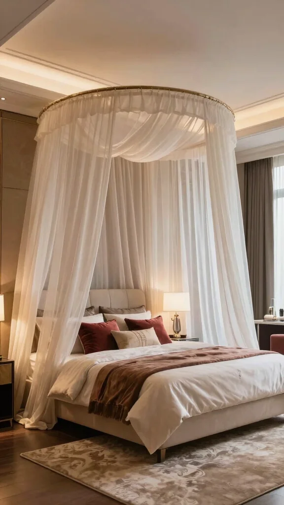 11 High Bed Bedroom Ideas for Storage Style and a Dramatic Look - 7. Canopy High Bed 1