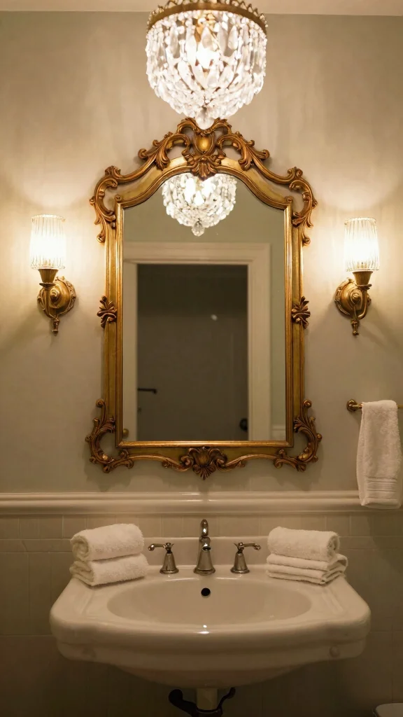 11 Old Money Bathroom Ideas for a Timeless Refined Luxurious Interior - 2. Ornate Mirrors: Reflections of Elegance 1