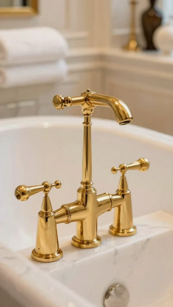 11 Old Money Bathroom Ideas for a Timeless Refined Luxurious Interior - 5. Classic Bathtub Faucets: The Finishing Touch 1