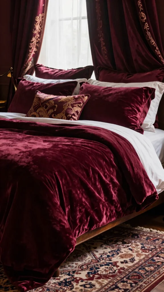 11 Old Money Bedroom Ideas for a Timeless Refined Luxurious Interior - 2. Opulent Fabrics 1