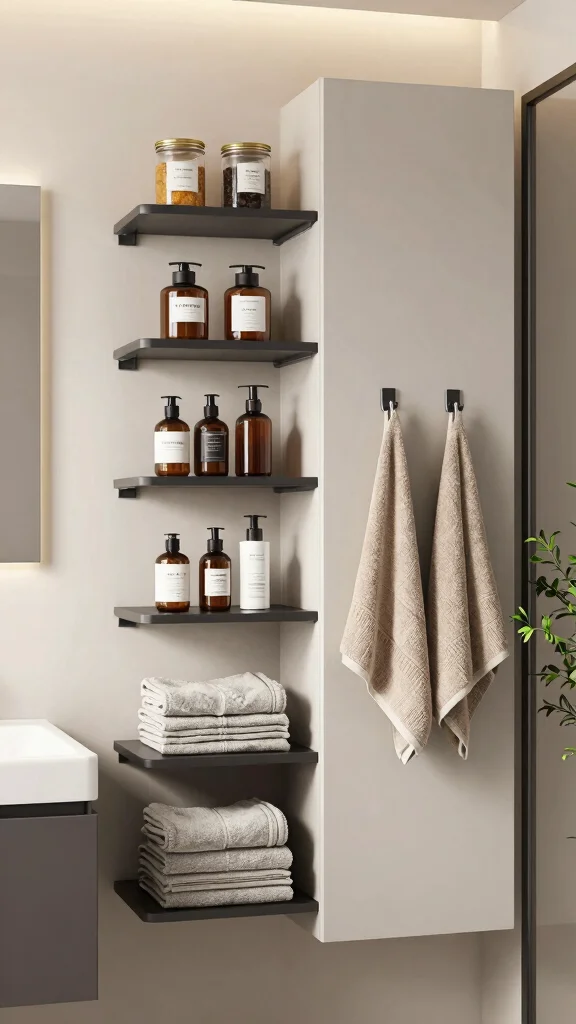 11 Rectangular Bathroom Ideas for a Functional Well-Planned Layout - 1. Optimize with Vertical Storage 1