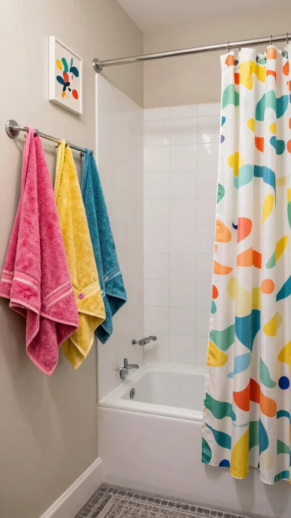 11 Rectangular Bathroom Ideas for a Functional Well-Planned Layout - 6. Go for Colorful Accents 1