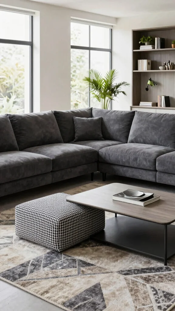 11 U-Shape Sofa Living Room Ideas for Maximum Seating and Comfort - 4. Multifunctional Furniture Magic 1