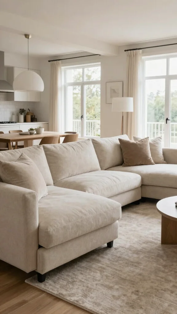11 U-Shape Sofa Living Room Ideas for Maximum Seating and Comfort - 6. Open Concept Integration 1