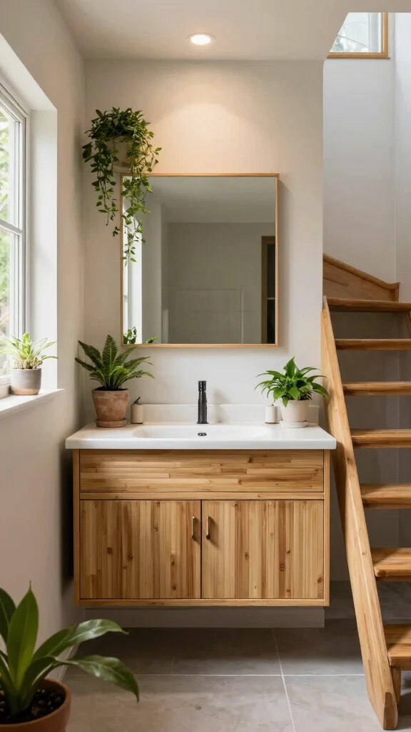 11 Under-Staircase Bathroom Ideas for a Clever Compact Space - 10. Eco-Friendly Designs 1