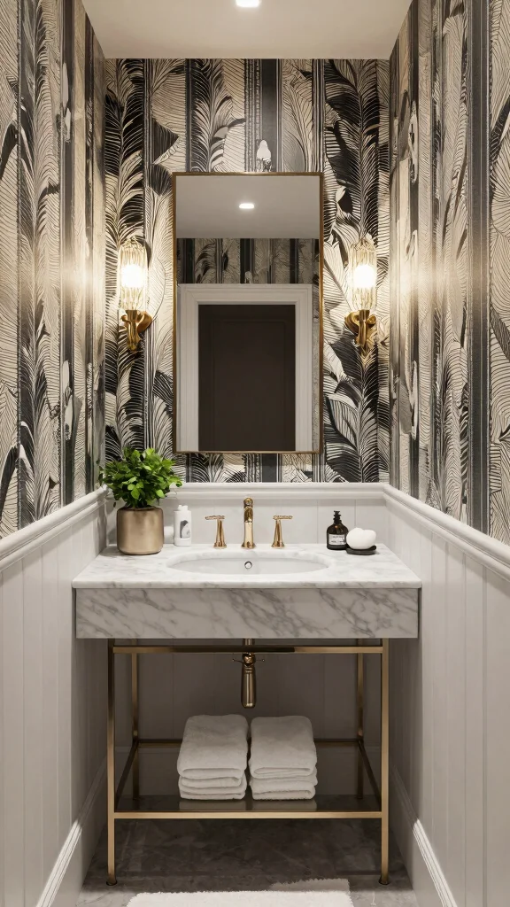 11 Under-Staircase Bathroom Ideas for a Clever Compact Space - 3. Elegant Powder Room 1