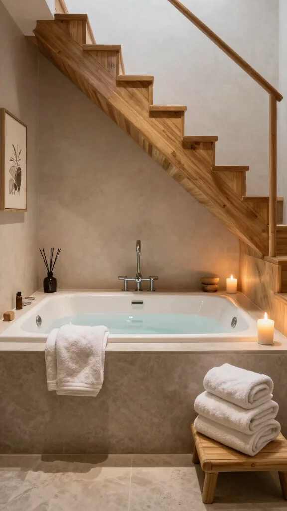 11 Under-Staircase Bathroom Ideas for a Clever Compact Space - 8. Luxurious Spa-Like Feel 1
