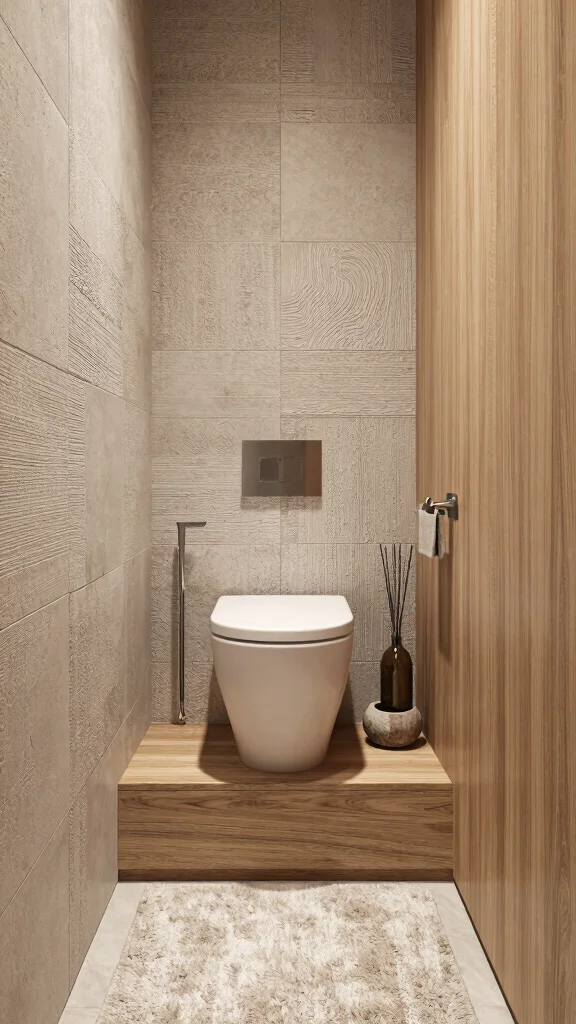11 Under-Staircase Bathroom Ideas for a Space-Smart Compact Room - 9. Play with Textures 1