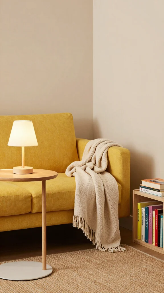 11 Yellow Couch Living Room Ideas for a Cheerful Statement-Making Space - 7. Cozy Corner Nook 1