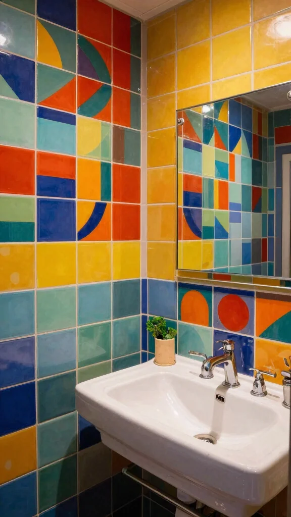 12 Bathroom Design Trends for 2026 to Watch and Try - 10. Colorful Tiles 1