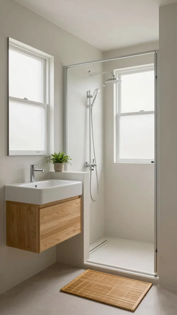 12 Bathroom Floor Plan Design Ideas for Small and Large Spaces - 1. Compact Zen Retreat 1