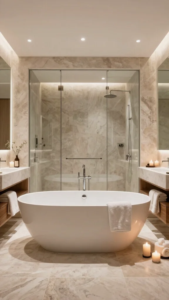 12 Bathroom Floor Plan Design Ideas for Small and Large Spaces - 2. Open Concept Luxury 1