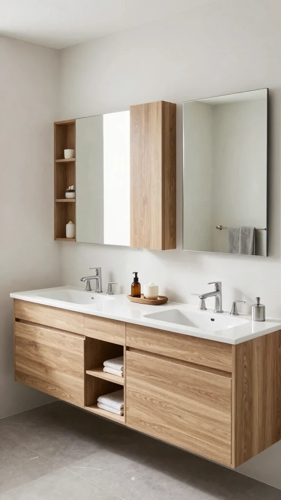 12 Bathroom Floor Plan Design Ideas for Small and Large Spaces - 4. Functional Dual Vanity 1