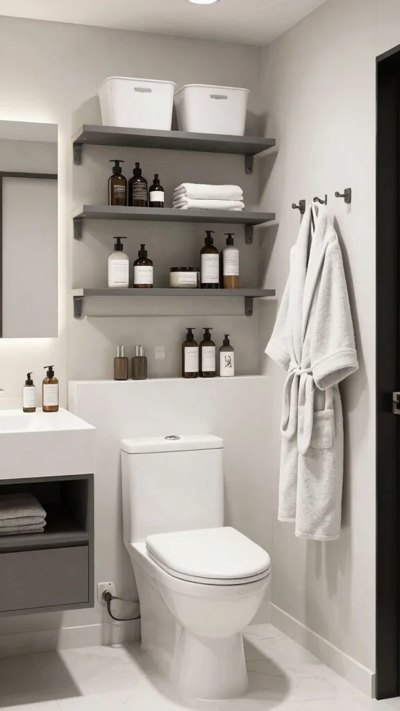 12 Bathroom Floor Plan Design Ideas for Small and Large Spaces - 5. Smart Storage Solutions 1