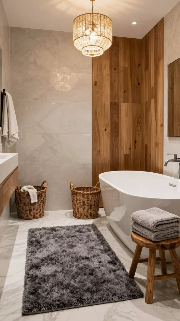 12 Bathroom Interior Design Ideas for a Polished Personal Space - 2. Luxurious Textures 1