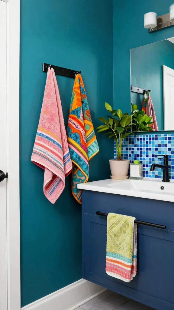 12 Bathroom Interior Design Ideas for a Polished Personal Space - 4. Bold Color Accents 1