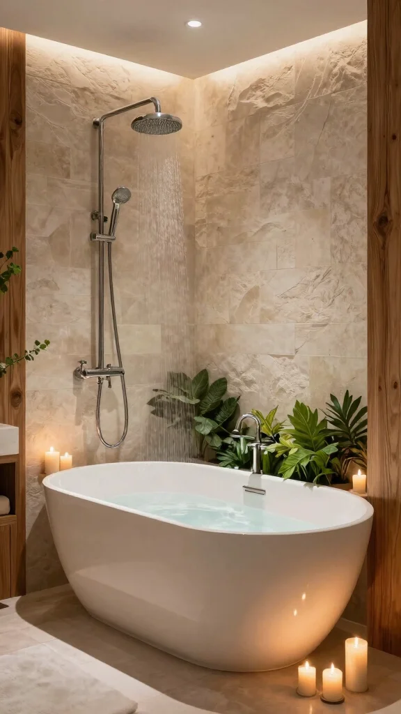12 Bathroom Interior Design Ideas for a Polished Personal Space - 5. Spa-Inspired Features 1