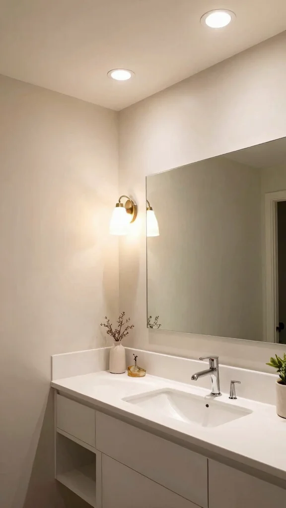 12 Bathroom Interior Design Ideas for a Polished Personal Space - 8. Layered Lighting 1
