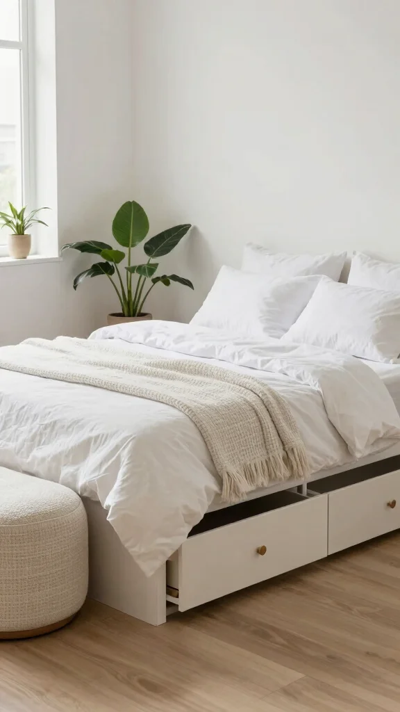 12 Bedroom Ideas Without a Headrest for a Minimal Open Look - 8. Hidden Storage Solutions 1