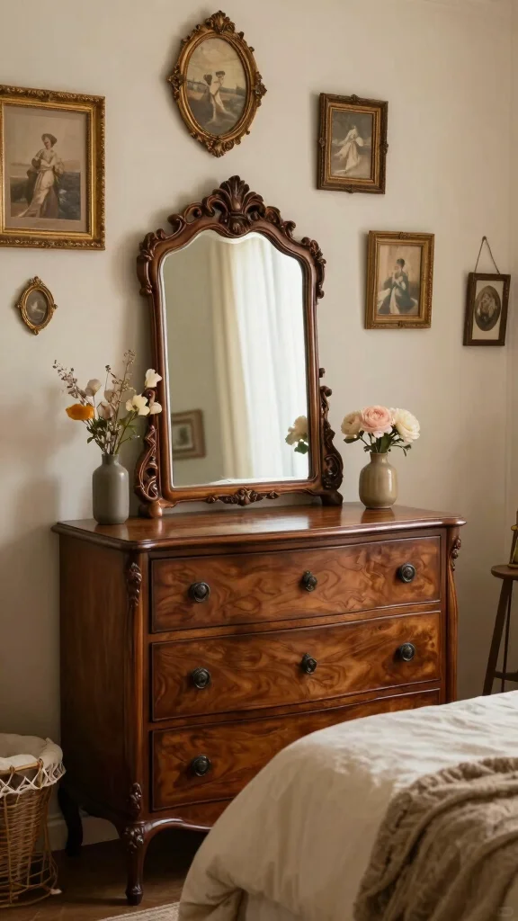 12 Bedroom Interior Design Ideas for a Polished Personal Space - 12. Vintage Accents 1