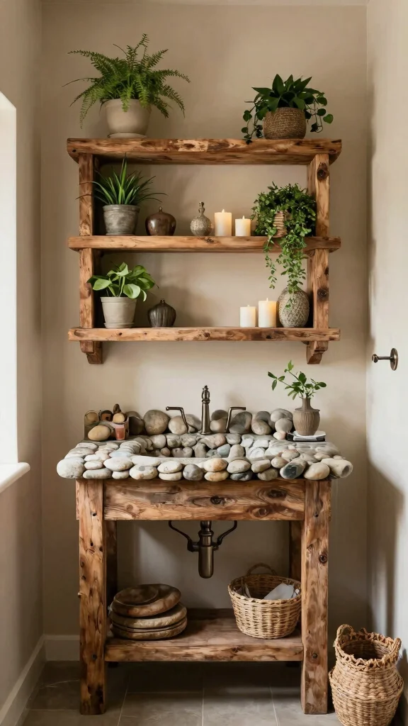 12 DIY Bathroom Ideas for a Custom Budget-Friendly Refresh - 1. Revamp with Reclaimed Wood 1