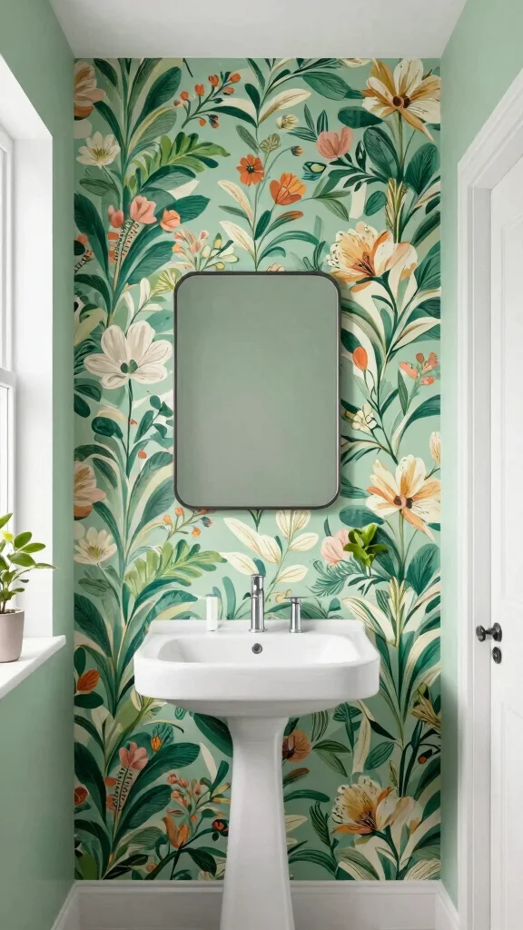 12 DIY Bathroom Ideas for a Custom Budget-Friendly Refresh - 4. Create a Statement Wall 1