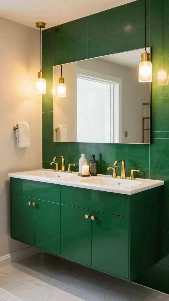 12 Double Sink Bathroom Ideas for a Shared Functional Space - 4. Contemporary Glam with Dual Sinks 1