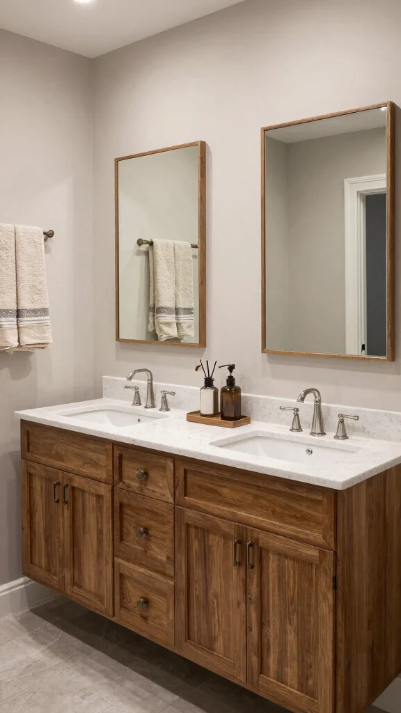 12 Double Sink Bathroom Ideas for a Shared Functional Space - 9. Transitional Design for Timeless Appeal 1