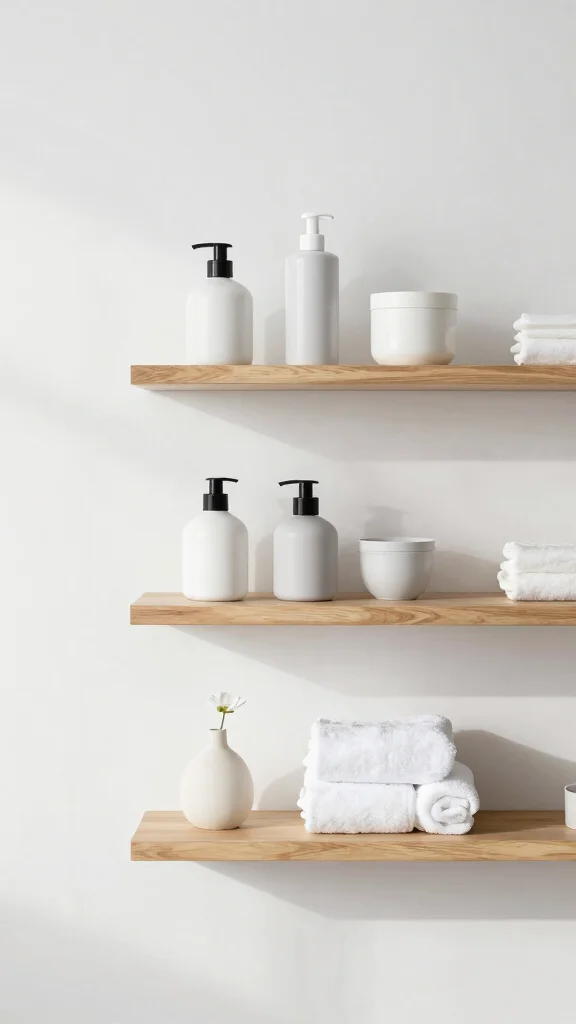 12 Easy Bathroom Ideas for a Quick Low-Effort Beautiful Refresh - 4. Use Shelving Wisely 1
