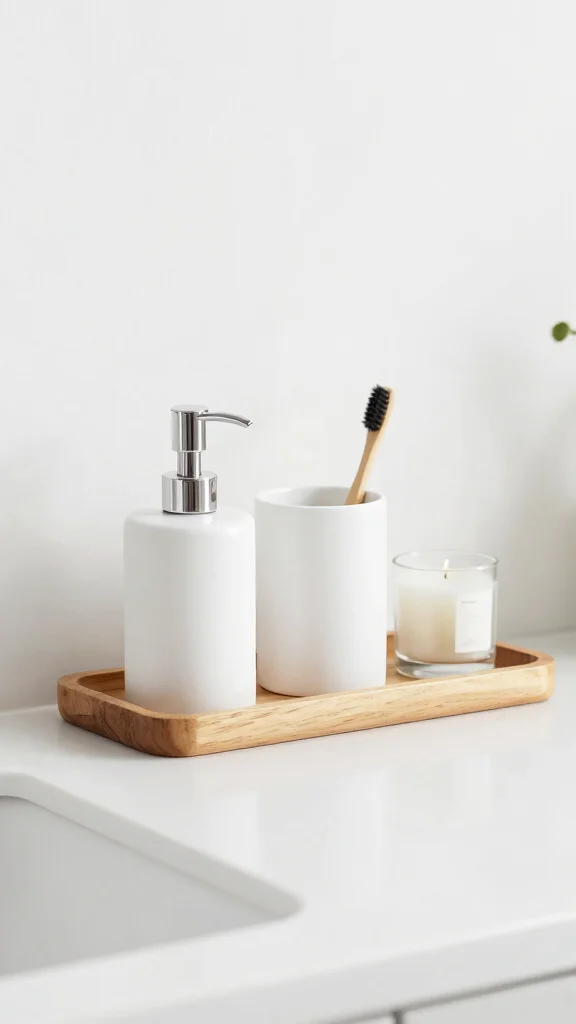 12 Easy Bathroom Ideas for a Quick Low-Effort Beautiful Refresh - 6. Organize with Trays 1