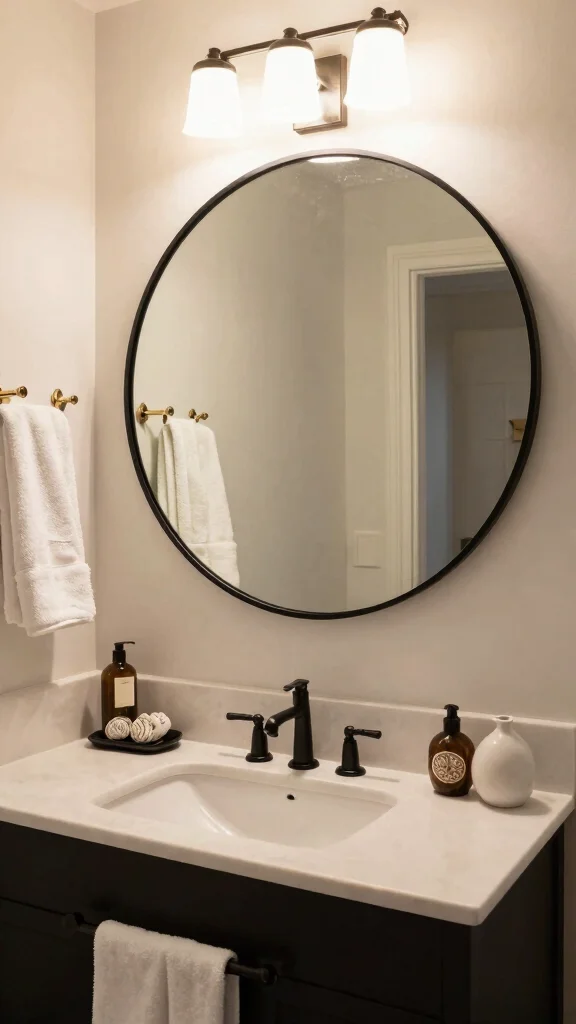 12 Half Bath Ideas for a Small Space With Big Style Impact - 11. Innovative Use of Mirrors 1