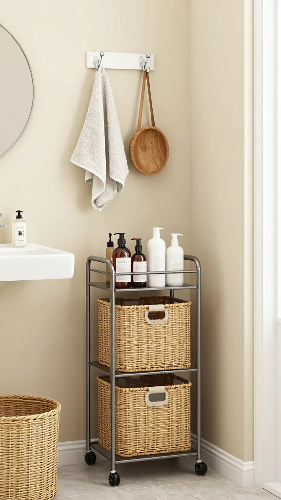 12 Half Bath Ideas for a Small Space With Big Style Impact - 12. Stylish Storage Solutions 1