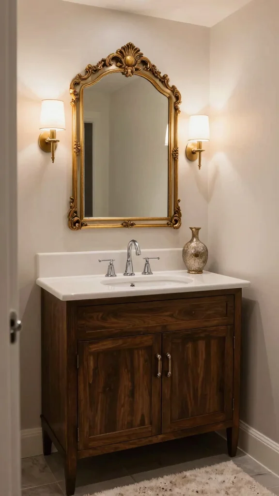 12 Half Bath Ideas for a Small Space With Big Style Impact - 2. Luxurious Fixtures for an Upscale Feel 1