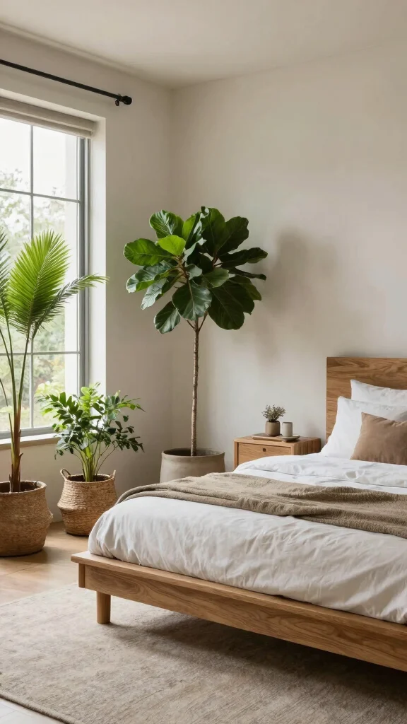 12 High Ceiling Bedroom Ideas for a Grand Luxurious Sleep Space - 9. Incorporate Natural Elements 1