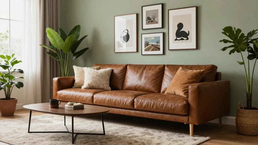 12 Leather Couch Living Room Ideas for a Warm Sophisticated Interior