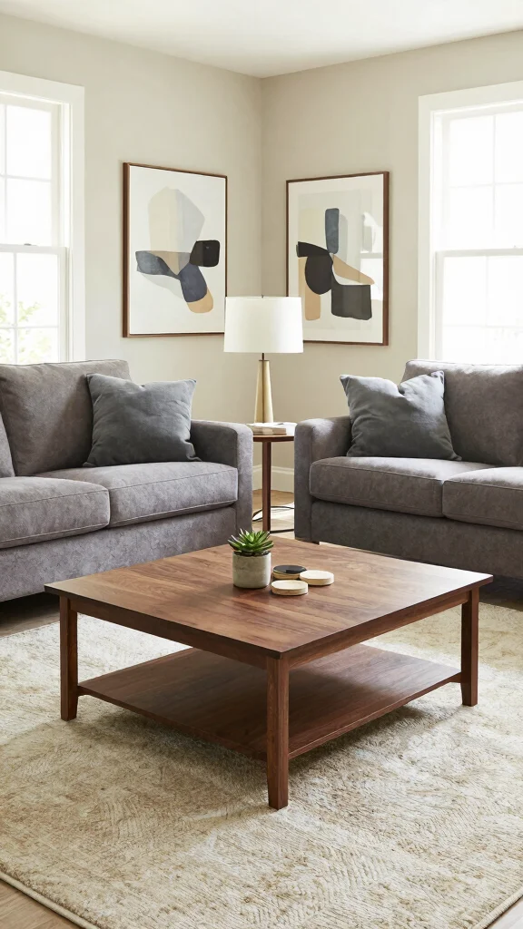 12 Living Room 2-Couch Layout Ideas for a Balanced Symmetrical Space - 1. Classic Symmetry with Two Identical Sofas 1