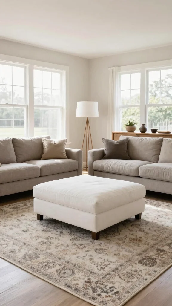 12 Living Room 2-Couch Layout Ideas for a Balanced Symmetrical Space - 4. U-Shaped Arrangement for Gathering Spaces 1