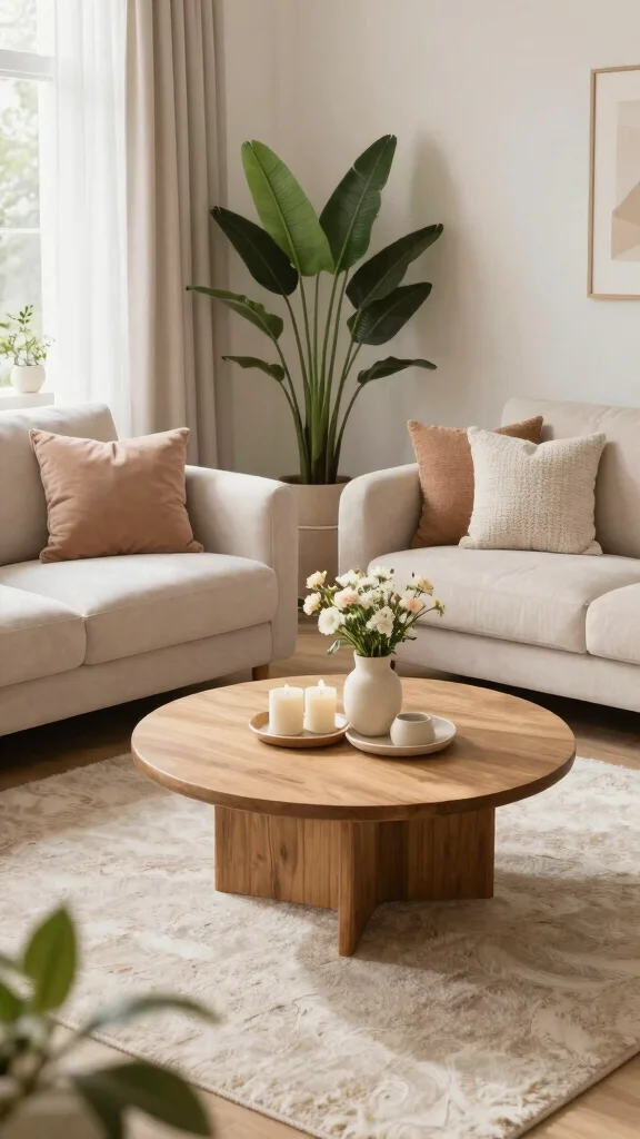 12 Living Room 2-Couch Layout Ideas for a Balanced Symmetrical Space - 9. Curved Couches for a Soft Touch 1