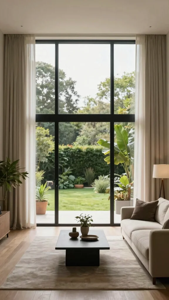 12 Living Room High Ceiling Design Ideas for Grand Dramatic Spaces - 3. Floor-to-Ceiling Windows 1