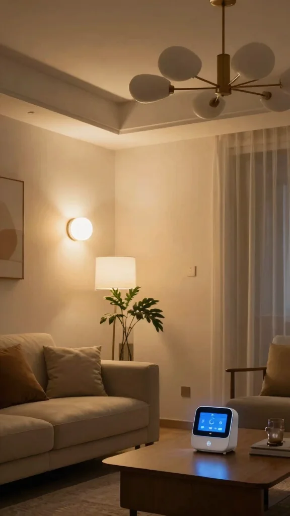 12 Living Room Light Fixture Ideas From Pendants to Chandeliers - 5. Eco-Friendly Smart Lights 1