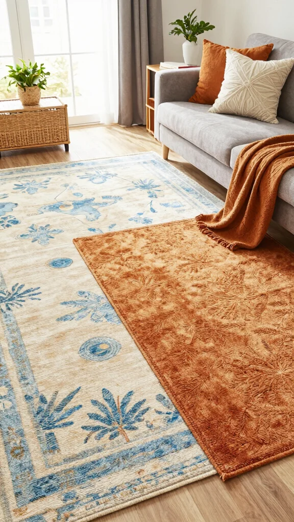 12 Living Room Rug Size Guide for 8x10 9x12 and Every Room Dimension - 10. Seasonal Changes: Switching Rugs for Fresh Vibes 1