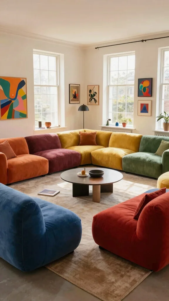 12 Living Room Seating Ideas for Flexible Comfortable Stylish Layouts - 2. Modular Sofa Pieces for Flexibility 1